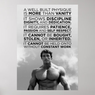 Poster Citação Motivacional de Arnold Schwarzenegger