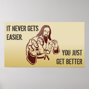 Poster Citação Motivacional de Karatê para Treino