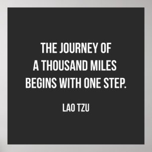 Poster Citação motivacional de Lao Tzu.
