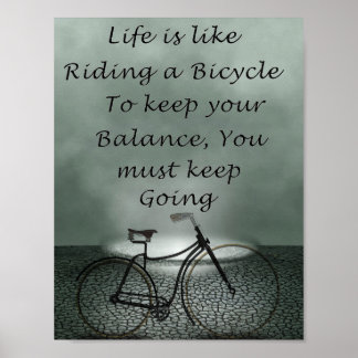 Pôster Citação motivacional de vida