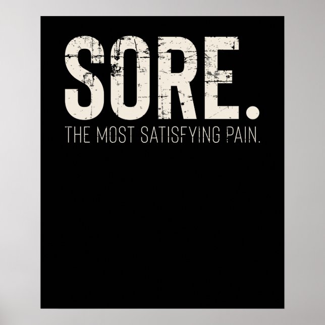 Poster Citação Motivacional de Workout de Gym de malhação (Frente)