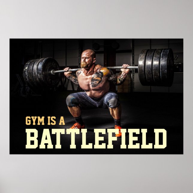 Poster Citação Motivacional de Workout do Gym Bodybuilder (Frente)