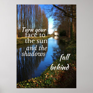 Poster Citação motivacional e positiva: vire o rosto...