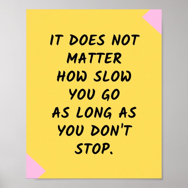 Poster Citação Motivacional/Inspiracional de Êxito (Frente)