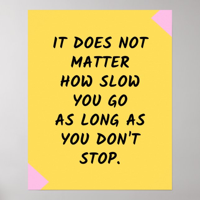 Poster Citação Motivacional/Inspiracional de Êxito (Frente)