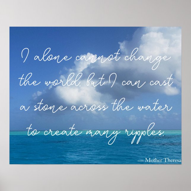 Poster Citação motivacional inspiracional de Madre Theres (Frente)