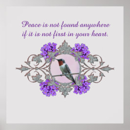 Poster Citação Motivacional Inspiracional e Hummingbird