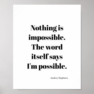 Poster Citação motivacional inspiradora