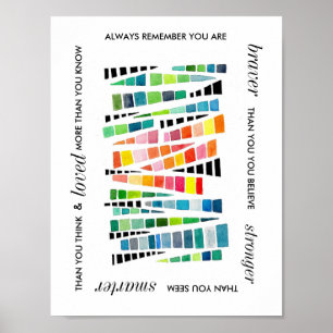 Poster Citação Motivacional Inspiradora Corajosa Forte