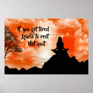 Poster Citação Motivacional Inspiradora: Descanse, Não De