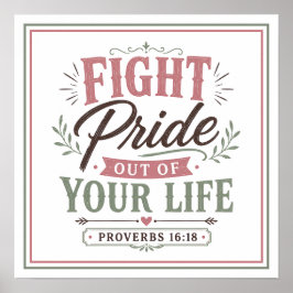 Poster Citação Motivacional para Combater o Orgulho da Su