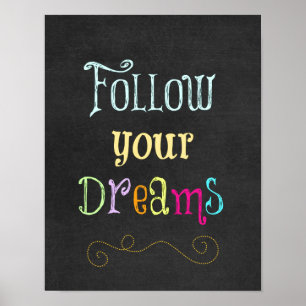 Poster Citação Motivacional: Siga seus sonhos