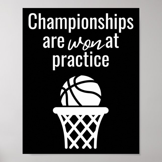 Poster Citação Motivada de Basquete (Frente)