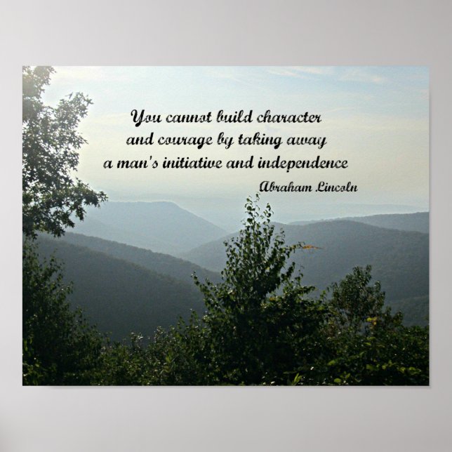 Pôster Citação oportuna de Abraham Lincoln (Frente)