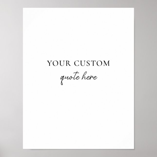 Poster Citação Personalizada Minimalista Elegante (Frente)