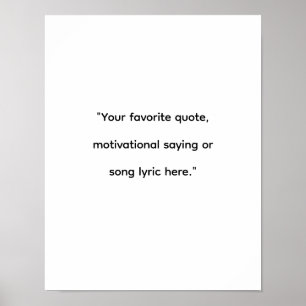 Poster Citação Personalizada Minimalista Moderna