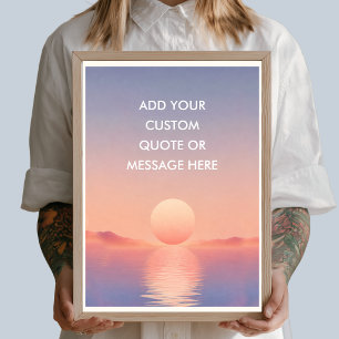 Poster Citação Personalizada – Paisagem Surrealista do Oc