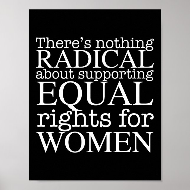Poster Citação Radical da Mulher sobre Direitos da Mulher (Frente)