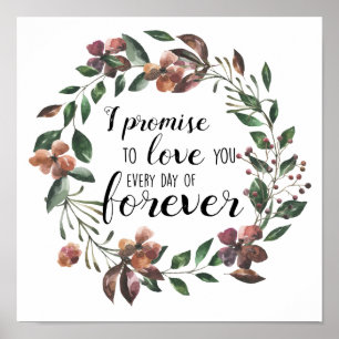 Poster citação romântica amor Casamento Fall Flórida