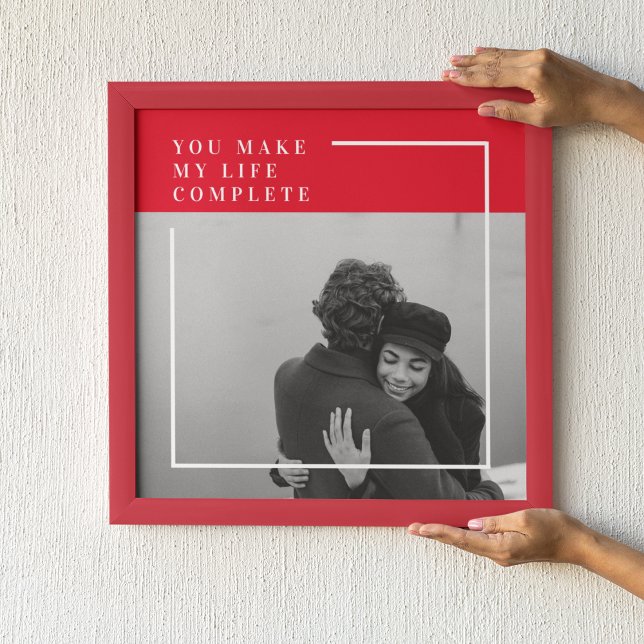 Poster Citação Romântica e Foto | Presente Dia de os namo (Criador carregado)