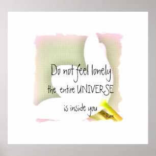 Pôster Citação Rumi de Tulilp Pontilhado