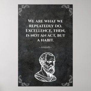 Poster Citação sábia de Aristóteles. Sabedoria