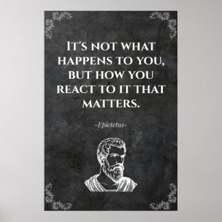 Poster Citação sábia de Epicteto. Sabedoria