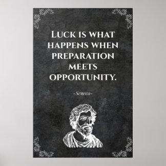 Poster Citação sábia de Seneca. Sabedoria