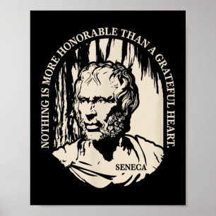 Poster Citação Sêneca Motivacional - Coração Grata