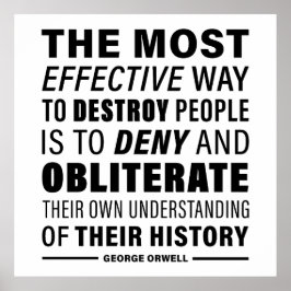 Poster Citação Sobre Destruir Pessoas - 1984