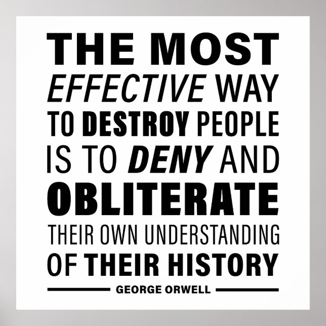 Poster Citação Sobre Destruir Pessoas - 1984 (Frente)