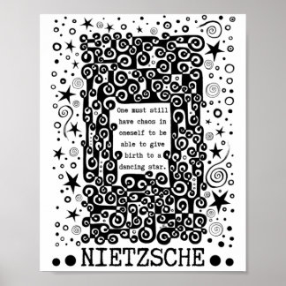Poster Citação STAR dançante de Nietzsche