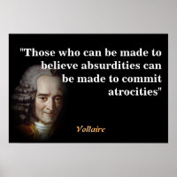 Citação Voltaire Sobre Absurdos E Atrocidades