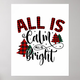 Poster Citação Xmas do Padrão da Árvore de Natal da xadre
