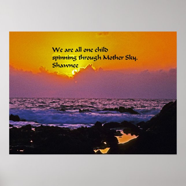 Pôster Citações Americanas Nativas (Frente)