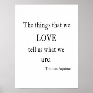 Pôster Citações/citações inspiradas do amor de Aquina