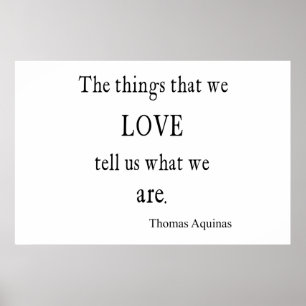 Pôster Citações/citações inspiradas do amor de Aquina