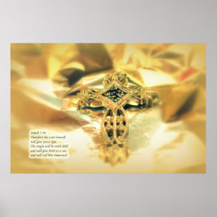 Pôster Citações da cruz e da bíblia - cristandade