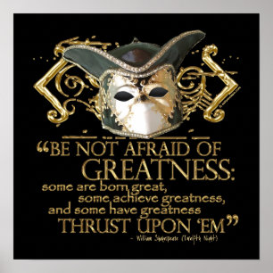 Pôster Citações da duodécima noite (versão Dourado)