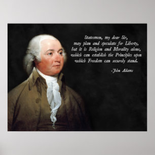 Pôster Citações da moralidade de John Adams