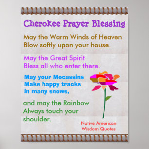 Pôster Citações da sabedoria do nativo americano