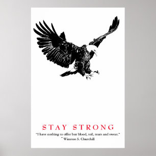 Poster Citações da segunda guerra mundial por Churchill