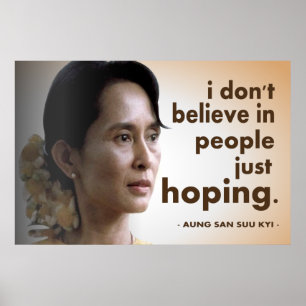 Pôster Citações de Aung San Suu Kyi