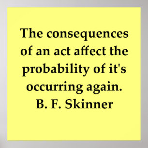 Pôster citações de B F Skinner