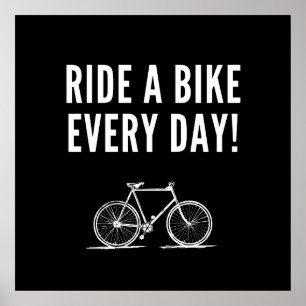 Poster citações de ciclismo de inspiração