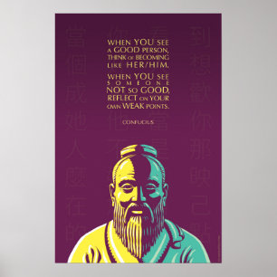 Pôster Citações de Confucius: Quando você vir uma boa