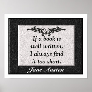 Poster Citações de Jane Austen