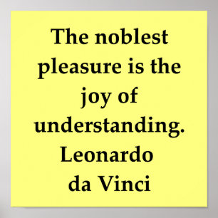 Pôster citações de Leonardo da Vinci