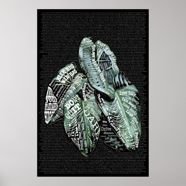 Poster Citações de LIFE Motivacional Inspiracional (Frente)