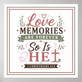 Poster Citações de Memórias de Amor São Para Sempre Assim